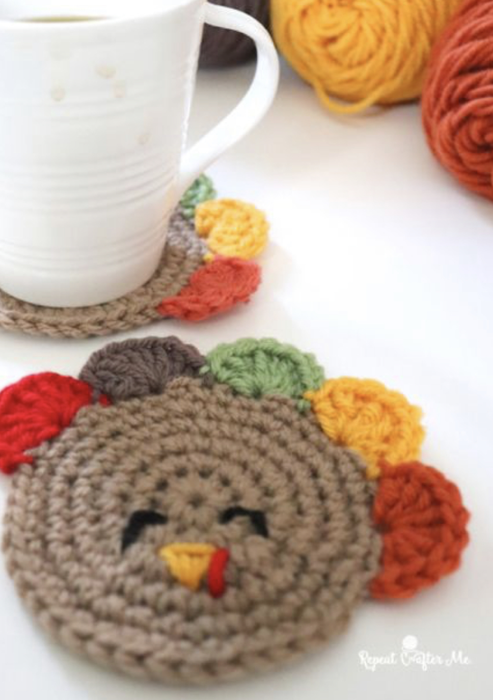 Crochet Turkey Coaster FREE CROCHET PATTERN Craftorator