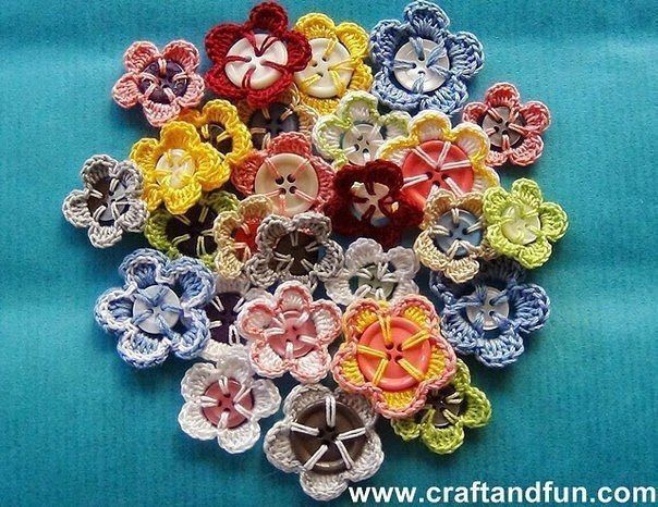 DIY Crochet Button Flower