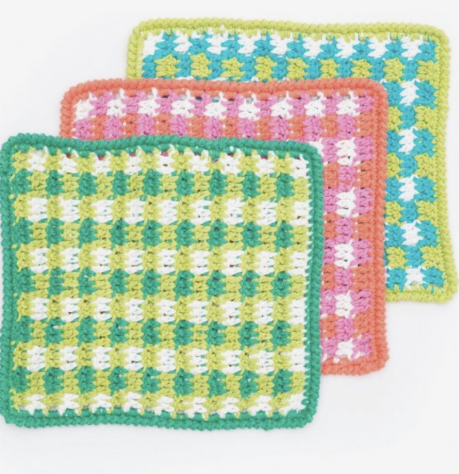 Lovely Gingham Dishcloth