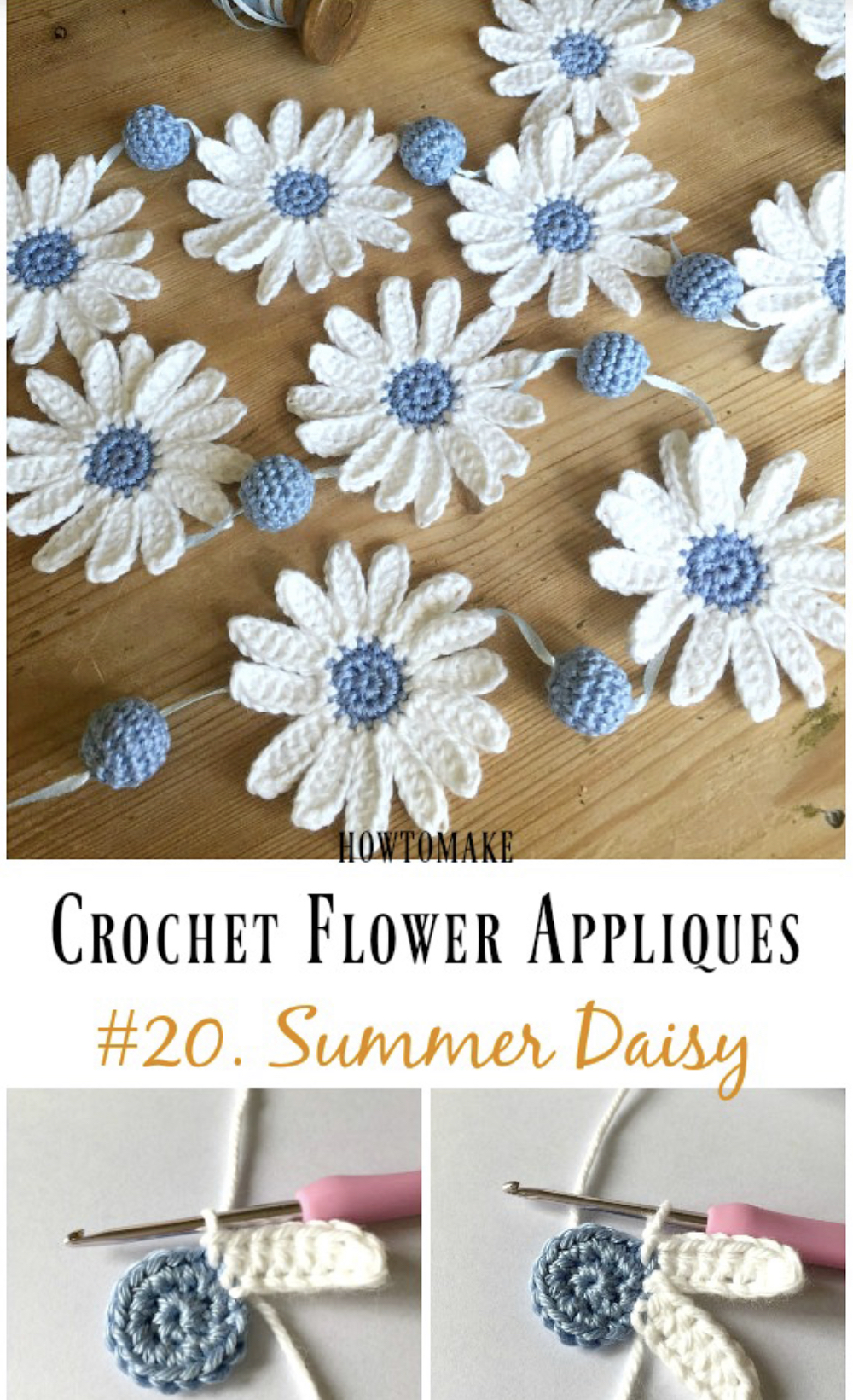 Easy Summer Daisy Garland – FREE CROCHET PATTERN — Craftorator