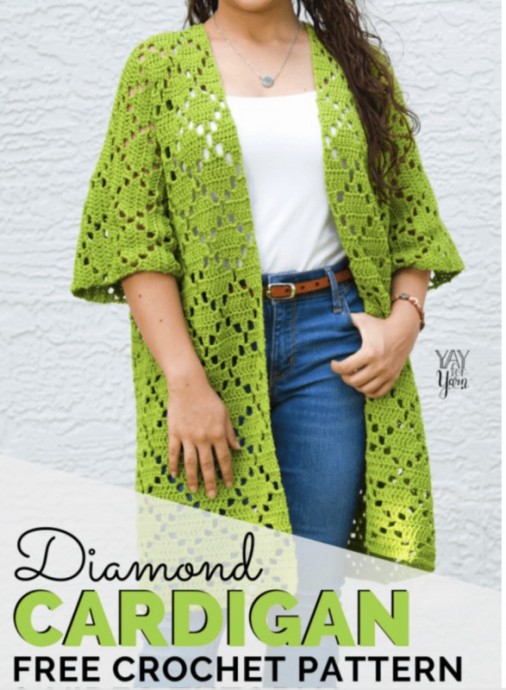 Super Easy Diamond Cardigan