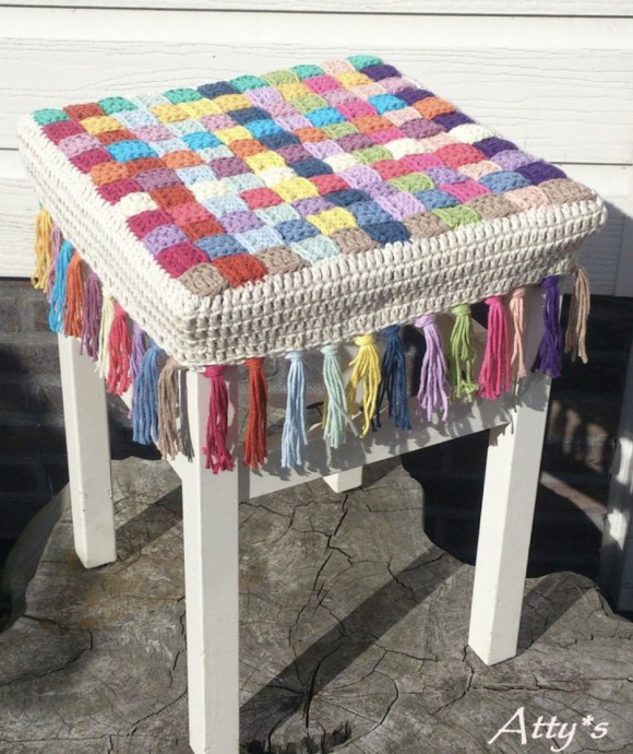 Cool Crochet Stool Cover