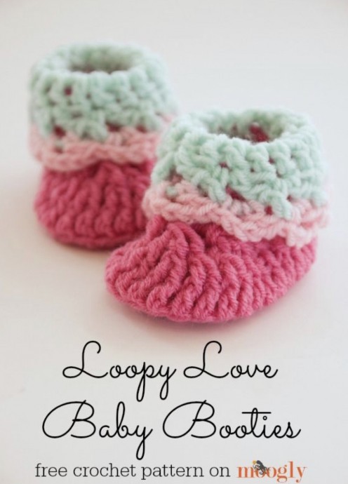 Loopy Love Newborn Baby Booties