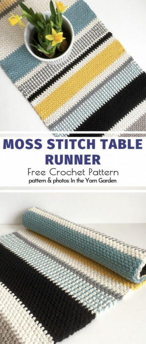 Easy Moss Stitch Table Runner