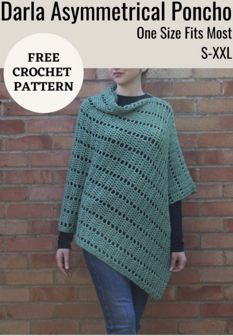 Darla Asymmetrical Poncho