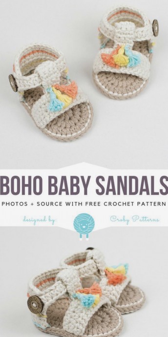 Easy Boho Baby Crochet Sandals