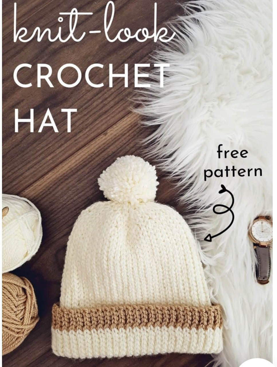 DIY KnitLook Crochet Hat FREE CROCHET PATTERN — Craftorator