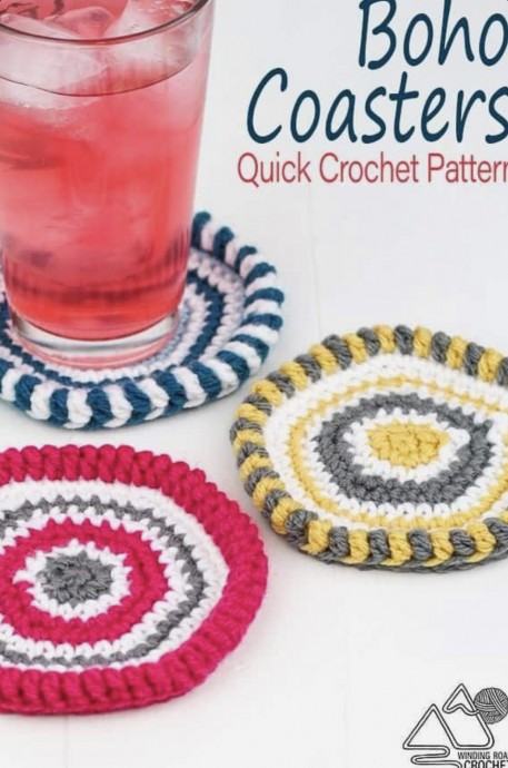 Make a Boho Crochet Coaster