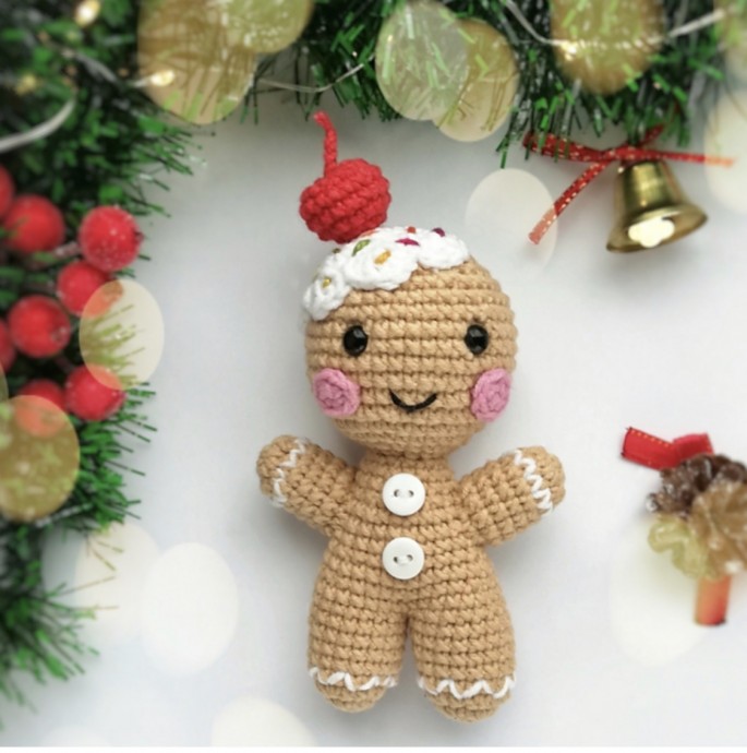 Gingerbread Man Amigurumi