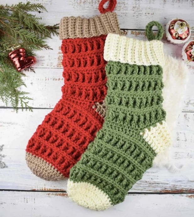 Crochet The Alpine Christmas Stocking