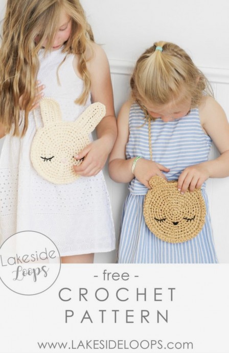 DIY Bunny + Bear Crochet Purses