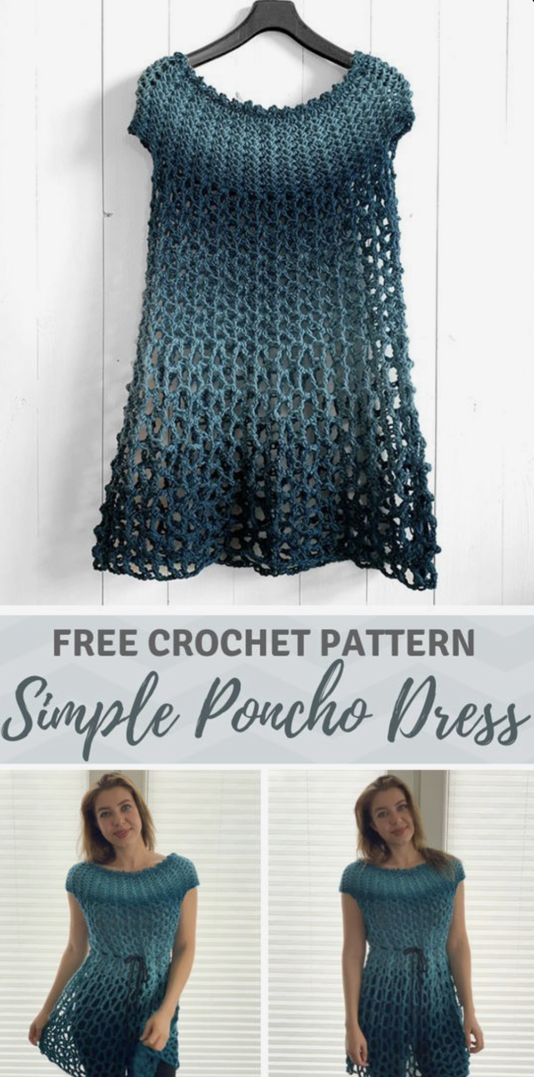 Crochet a Poncho Dress – FREE CROCHET PATTERN — Craftorator