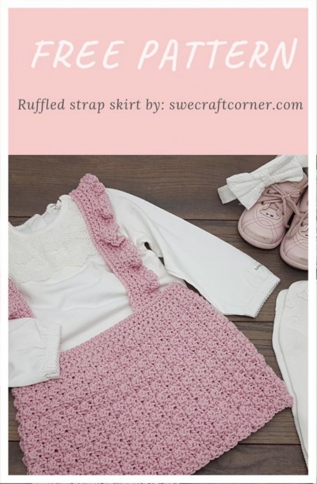 Cute Rose Ruffled Strap Skirt