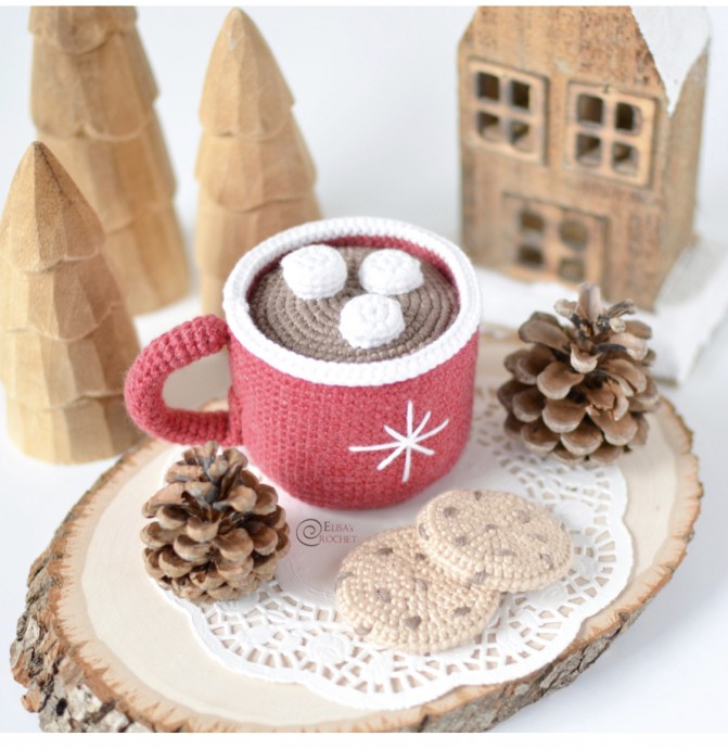 Crochet a Hot Chocolate Mug and Cookies