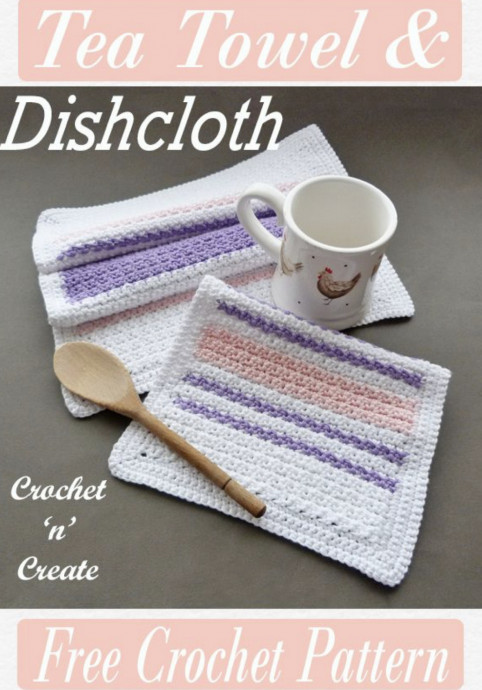 DIY Crochet Teatowel-Dishcloth