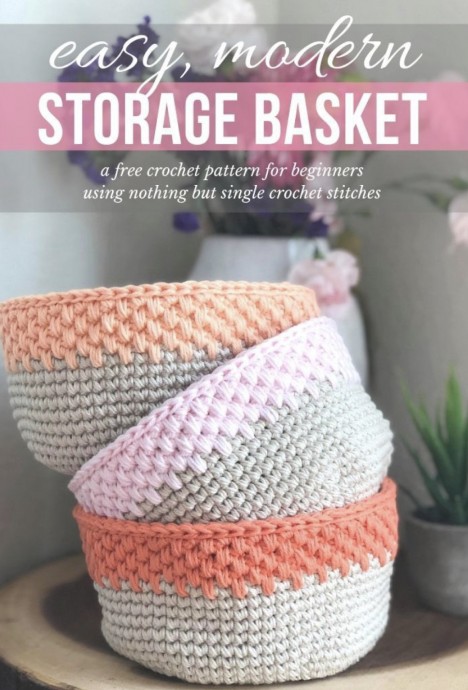 Easy Crochet Storage Basket