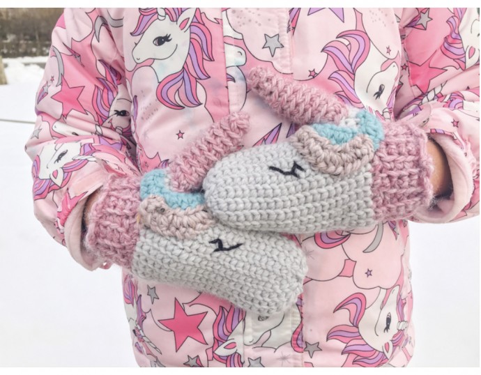 Super Cute Unicorn Mittens