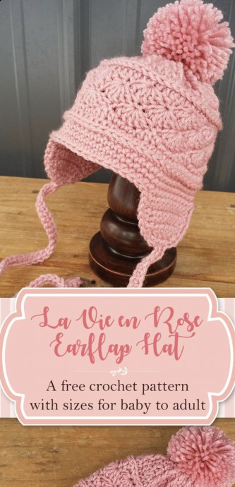 DIY La Vie en Rose Earflap Hat