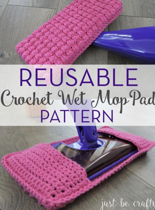 Make a Reusable Crochet Wet Mop Pad