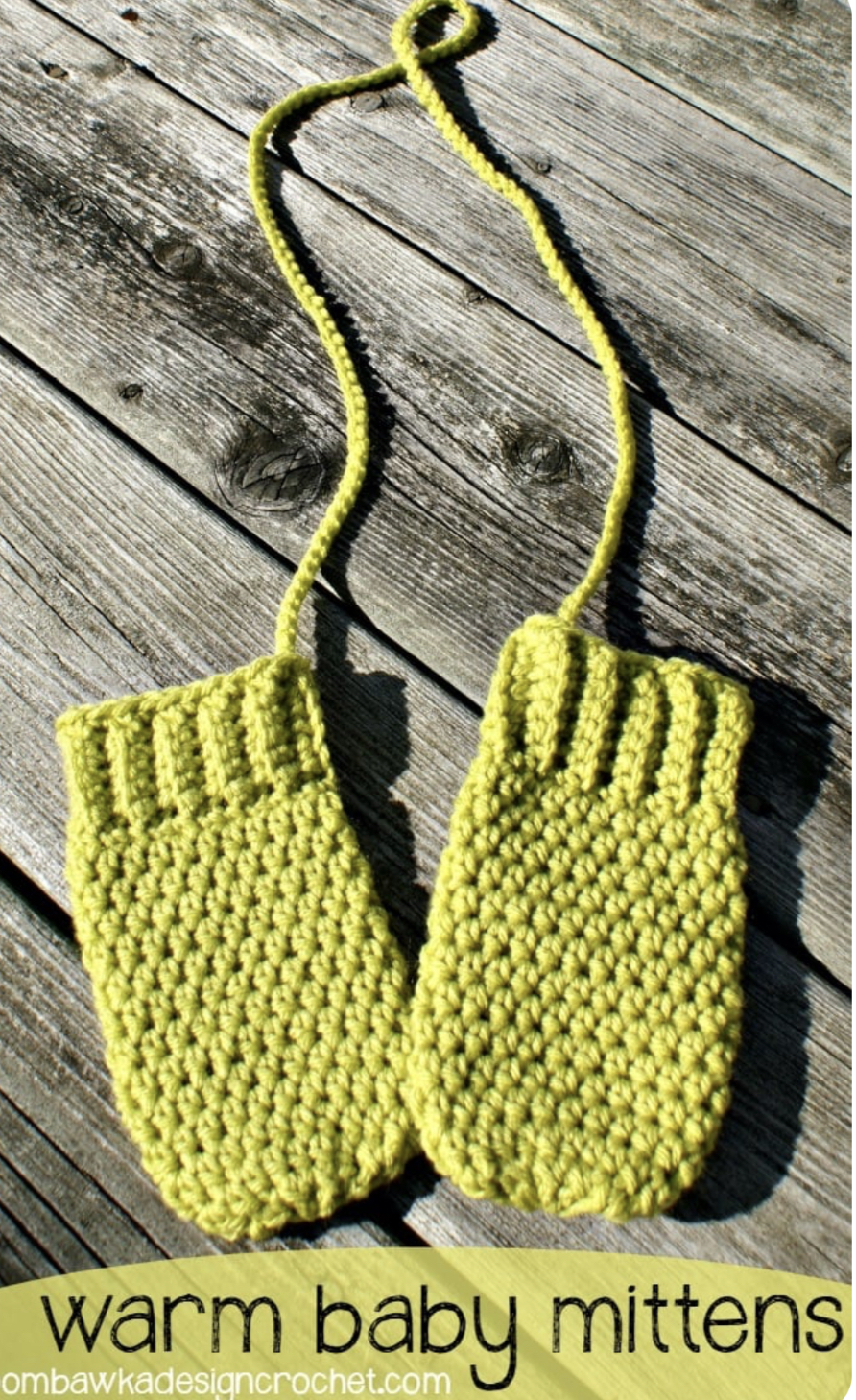 DIY Warm Baby Mittens FREE CROCHET PATTERN — Craftorator