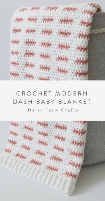 Modern Dash Baby Blanket