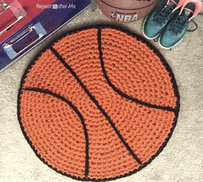 Cool Crochet Basketball Rug