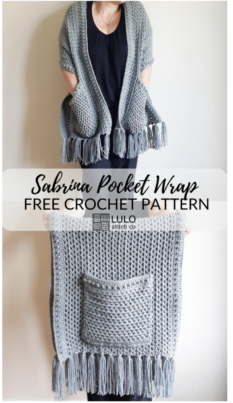 Easy Crochet Pocket Wrap FREE CROCHET PATTERN — Craftorator