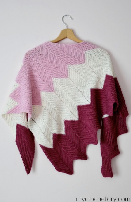 Beautiful Crochet Chevron Shawl