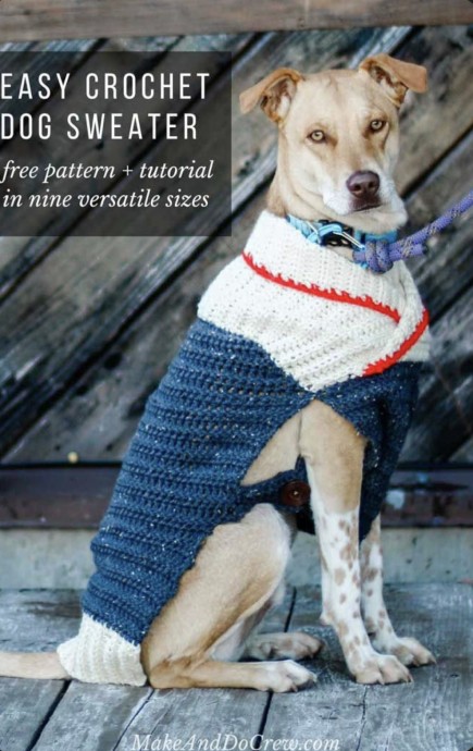 Easy Crochet Dog Sweater