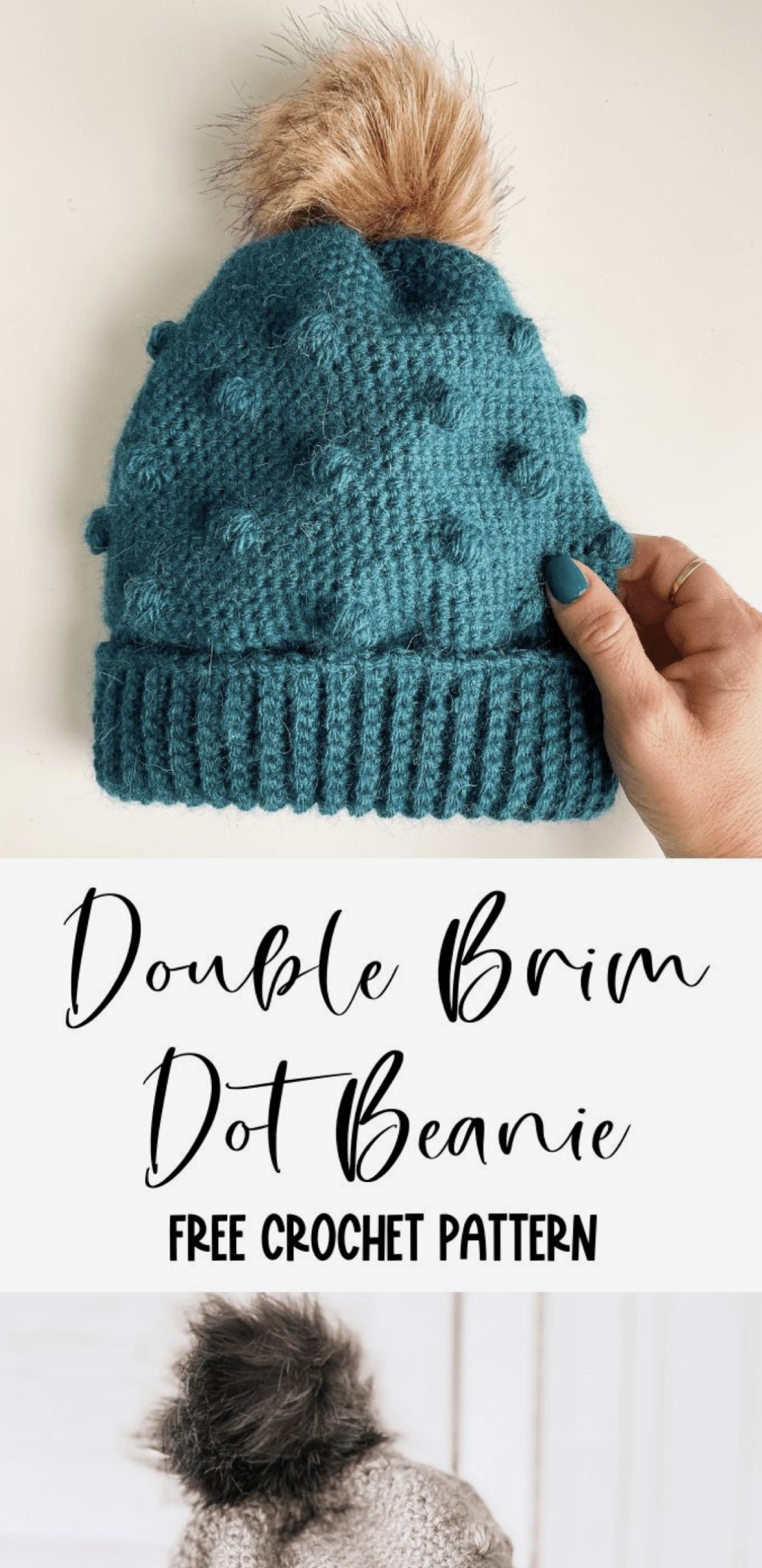 Double Brim Crochet Dot Beanie – FREE CROCHET PATTERN — Craftorator