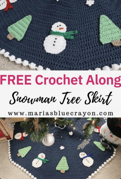 Make a Christmas Snowman Tree Skirt