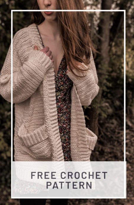 How to Crochet an Easy Fall Cardigan with Pockets