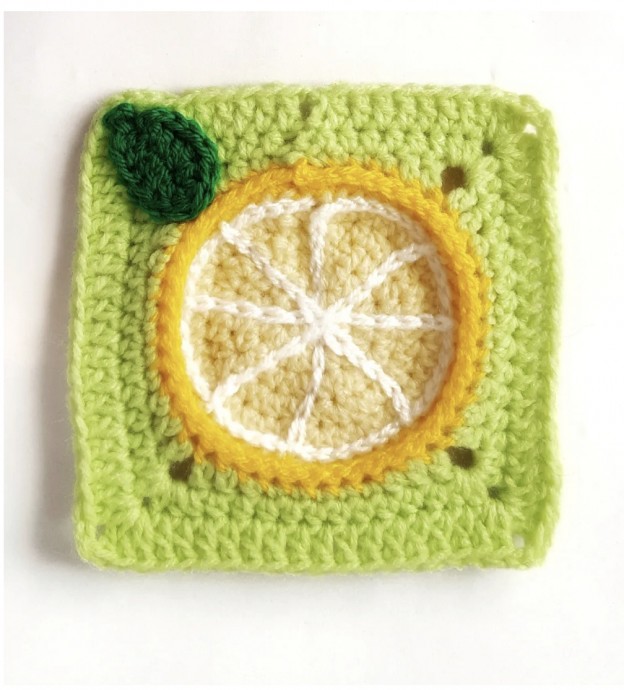 Cool Lemon Granny Square