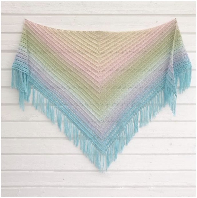 Beautiful Midnight Walk Shawl