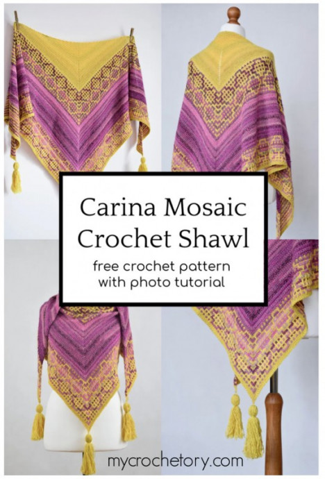 Carina Mosaic Crochet Shawl