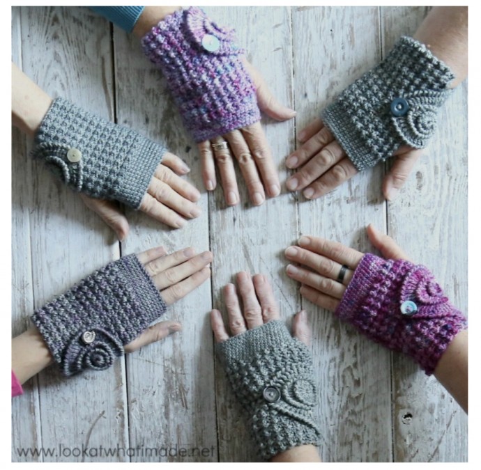 Beautiful Crochet Ammonite Wrist Warmers