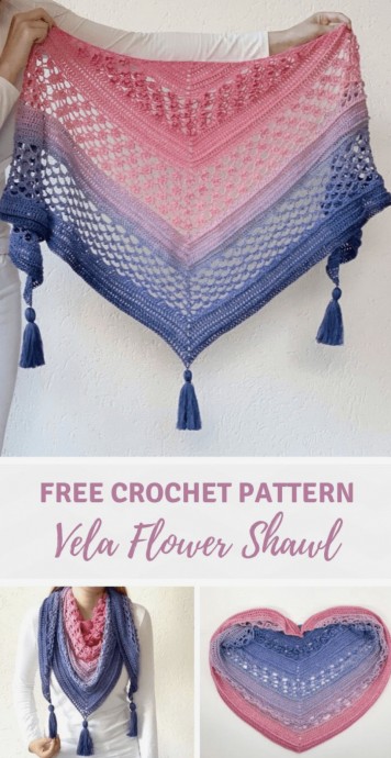 Beautiful Vela Flower Shawl