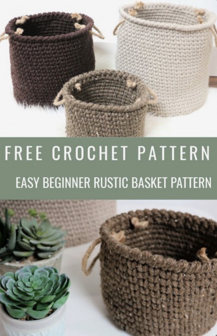 DIY Rustic Farmhouse Style Basket