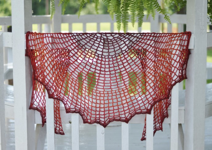 Beautiful Sunset On Fire Shawl