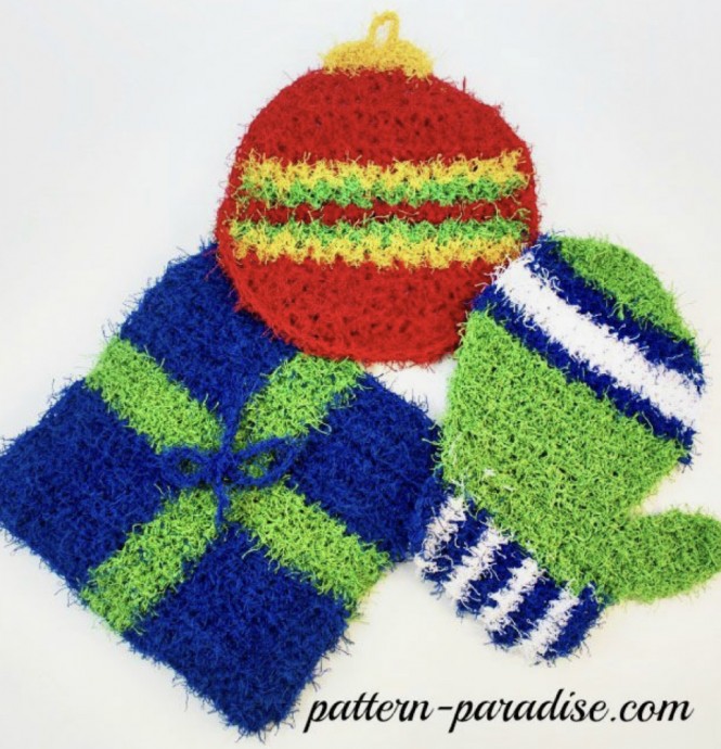 Colorful Holiday Scrubbies