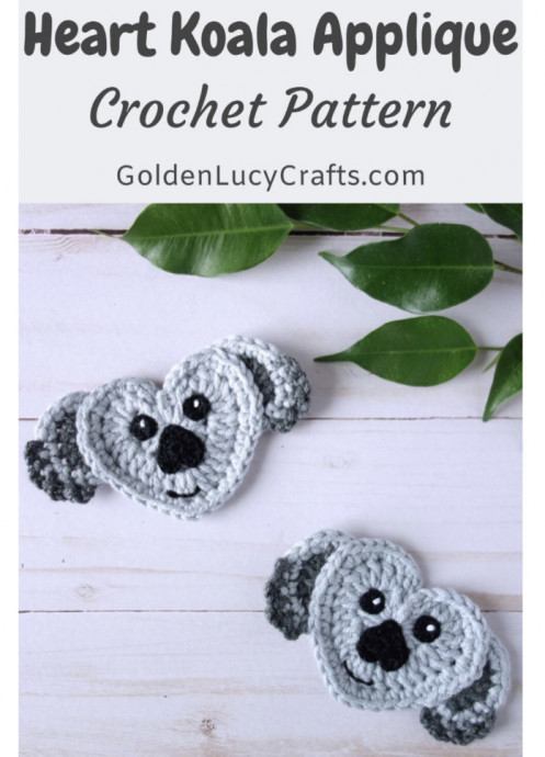 DIY Crochet Koala Appliqué