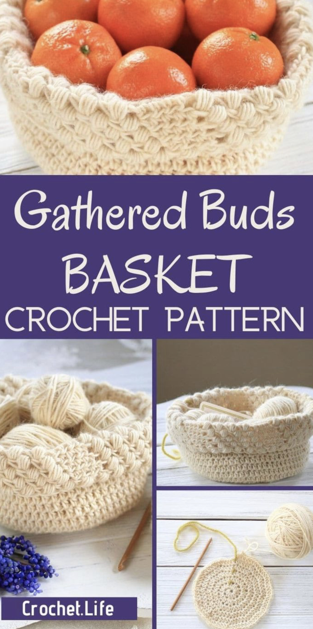 DIY Gathered Buds Crochet Basket – FREE CROCHET PATTERN — Craftorator