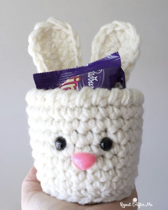 Bunny Crochet Cups