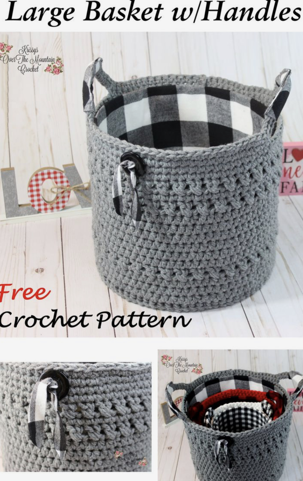 Large Basket With Handles – FREE CROCHET PATTERN — Craftorator