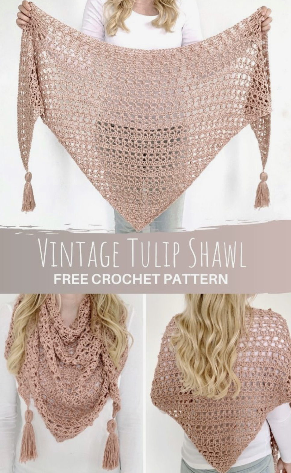 Beautiful Vintage Tulip Shawl Free Crochet Pattern — Craftorator 1610