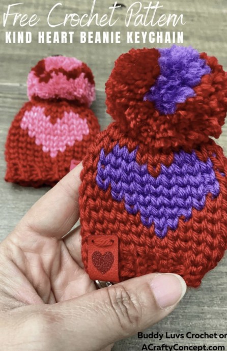How To Make a Beanie Keychain With a Heart