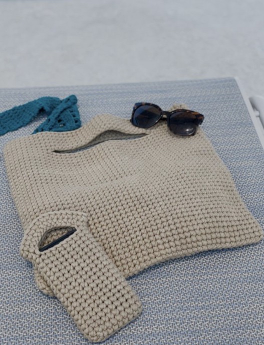 DIY The Dunes Crochet Beach Bag and Phone Pouch