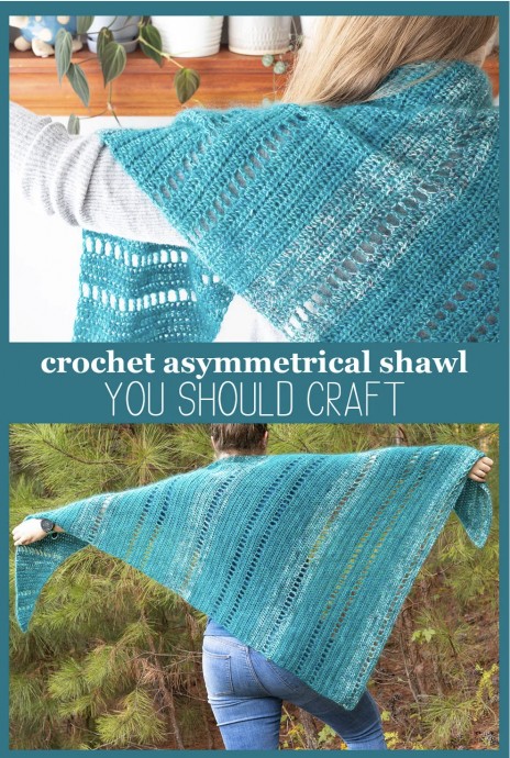 Crochet an Asymmetrical Shawl