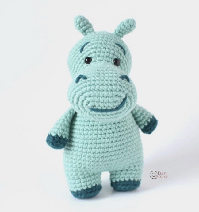 Cute Blue Hippo