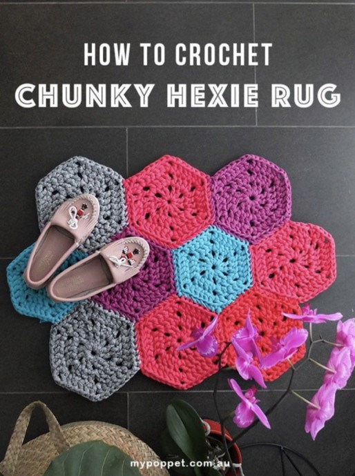 How to make a Crochet Hexie Rug